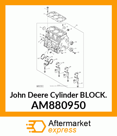 BLOCK, CYLINDER ASSY AM880950