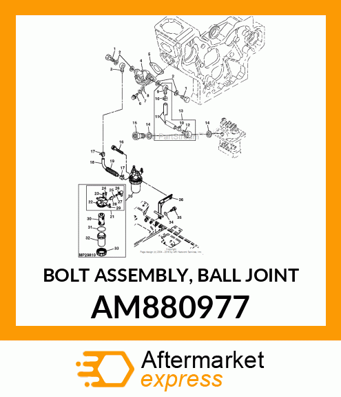 BOLT ASSEMBLY, BALL JOINT AM880977