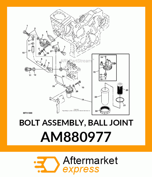 BOLT ASSEMBLY, BALL JOINT AM880977