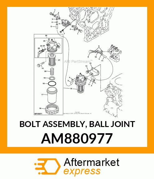 BOLT ASSEMBLY, BALL JOINT AM880977