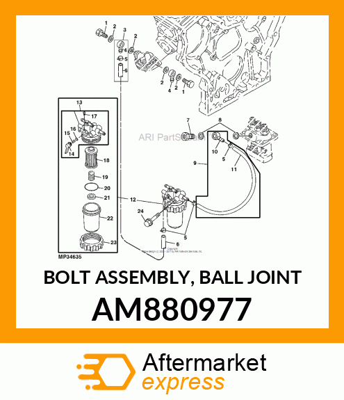 BOLT ASSEMBLY, BALL JOINT AM880977