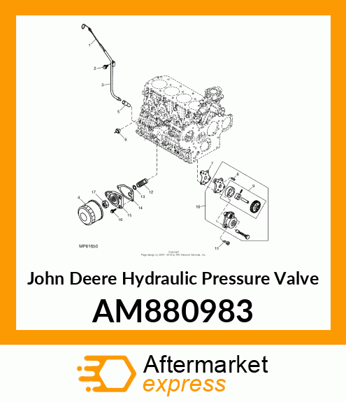 VALVE ASSEMBLY, OIL PRESSURE AM880983