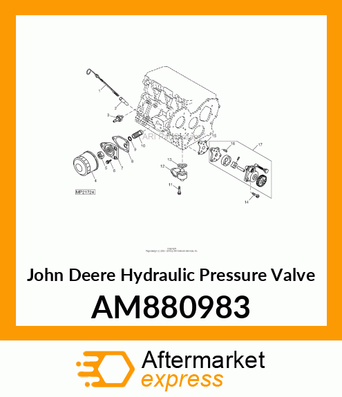 VALVE ASSEMBLY, OIL PRESSURE AM880983