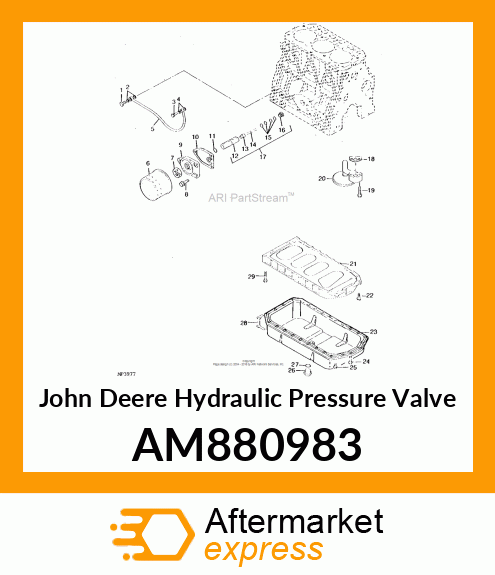 VALVE ASSEMBLY, OIL PRESSURE AM880983