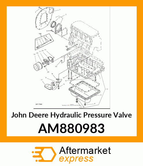 VALVE ASSEMBLY, OIL PRESSURE AM880983