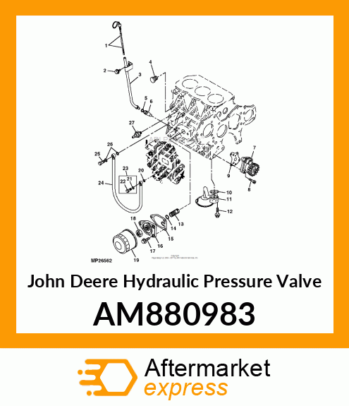 VALVE ASSEMBLY, OIL PRESSURE AM880983