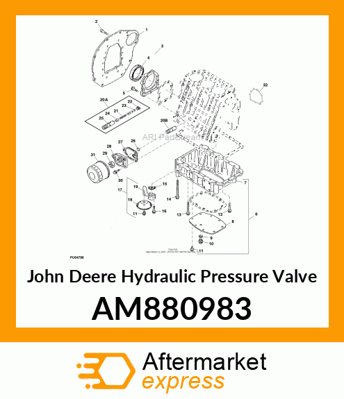 VALVE ASSEMBLY, OIL PRESSURE AM880983