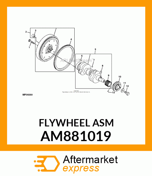 Flywheel Asm AM881019