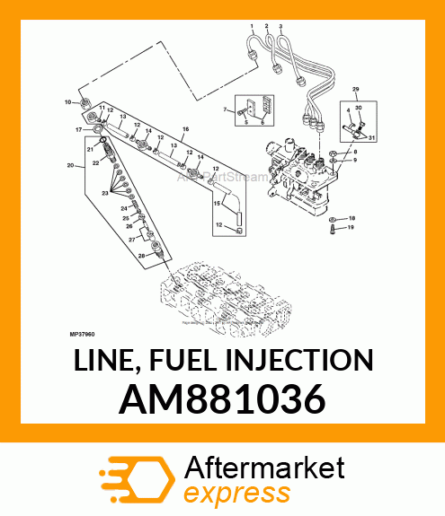 LINE, FUEL INJECTION AM881036