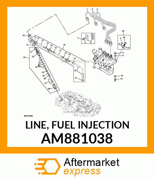 LINE, FUEL INJECTION AM881038