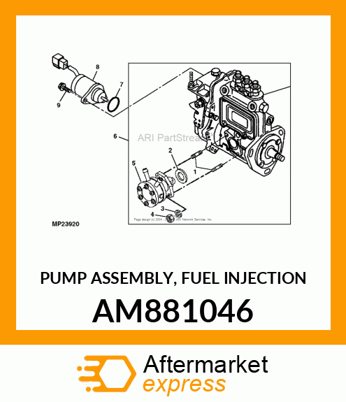 PUMP ASSEMBLY, FUEL INJECTION AM881046