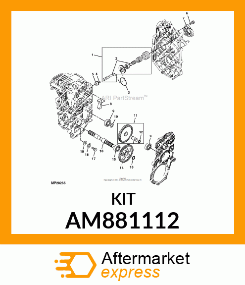 KIT, PTO BRAKE AM881112