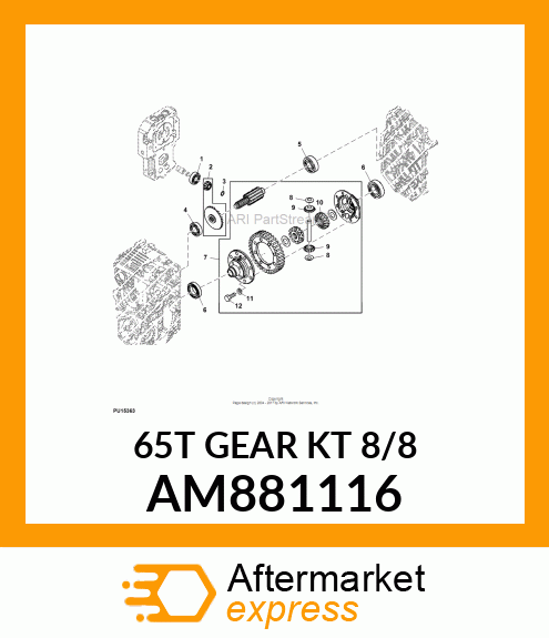 KIT, FINAL GEAR AM881116