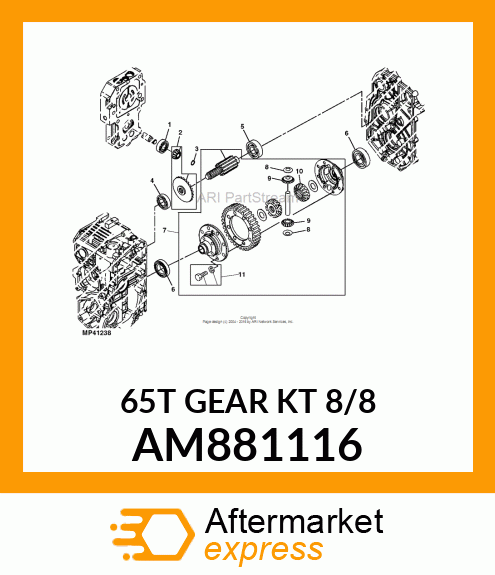 KIT, FINAL GEAR AM881116