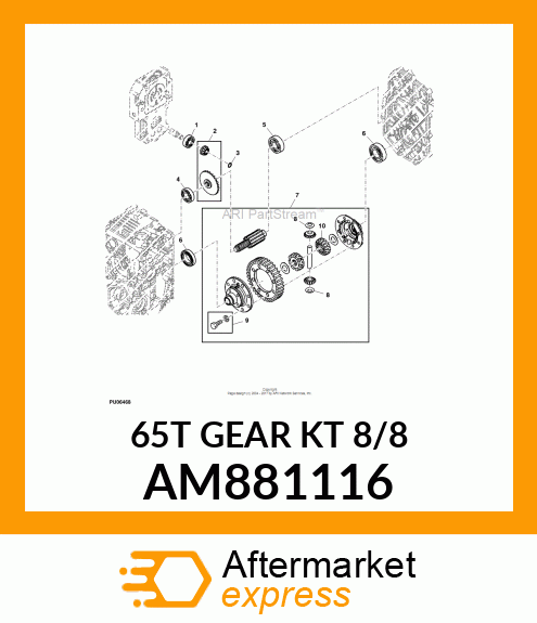 KIT, FINAL GEAR AM881116