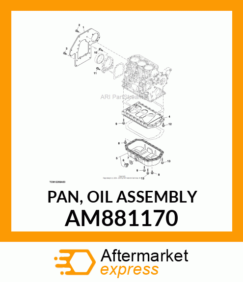 PAN, OIL ASSEMBLY AM881170