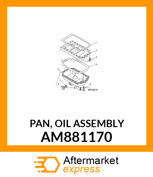 PAN, OIL ASSEMBLY AM881170