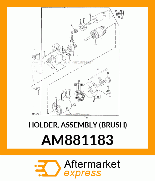 HOLDER, ASSEMBLY (BRUSH) AM881183