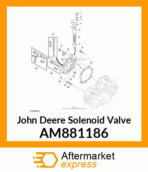 SOLENOID VALVE, VALVE, SOLENOID COM AM881186