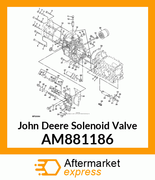 SOLENOID VALVE, VALVE, SOLENOID COM AM881186