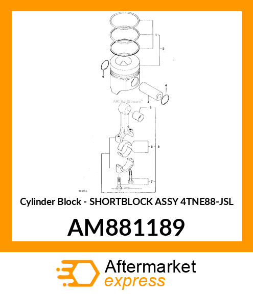 Cylinder Block - SHORTBLOCK ASSY 4TNE88-JSL AM881189