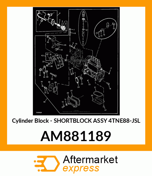 Cylinder Block - SHORTBLOCK ASSY 4TNE88-JSL AM881189