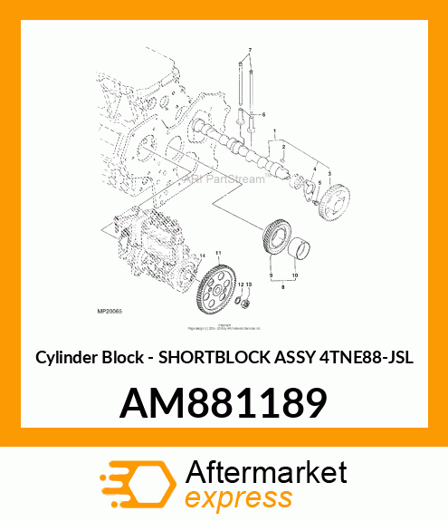 Cylinder Block - SHORTBLOCK ASSY 4TNE88-JSL AM881189