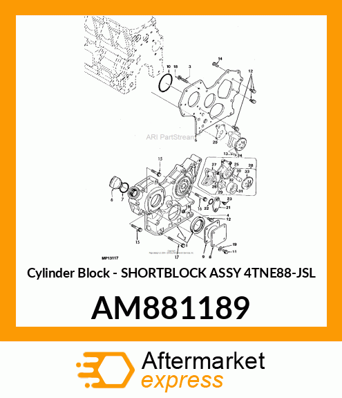 Cylinder Block - SHORTBLOCK ASSY 4TNE88-JSL AM881189