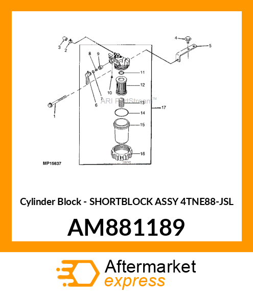 Cylinder Block - SHORTBLOCK ASSY 4TNE88-JSL AM881189