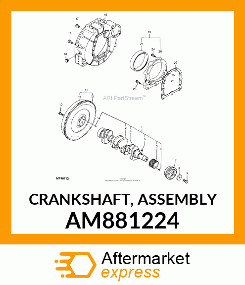 CRANKSHAFT, ASSEMBLY AM881224