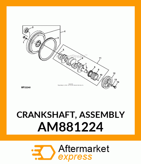 CRANKSHAFT, ASSEMBLY AM881224