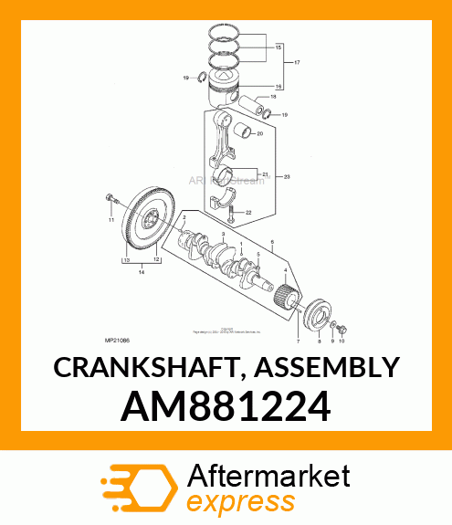 CRANKSHAFT, ASSEMBLY AM881224