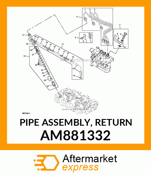 PIPE ASSEMBLY, RETURN AM881332