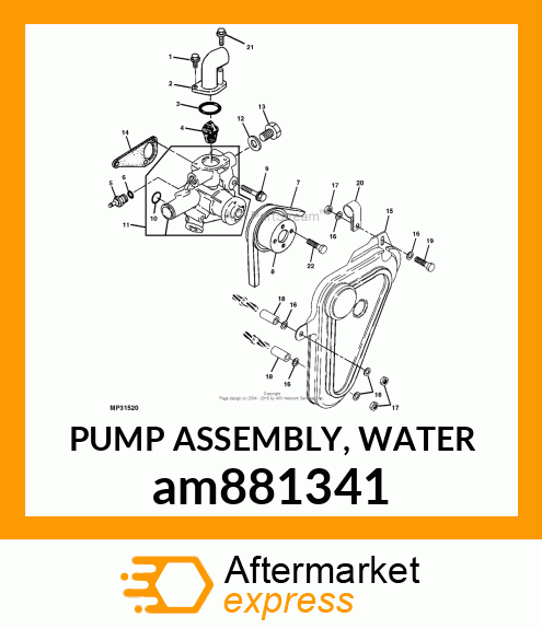 PUMP ASSEMBLY, WATER am881341