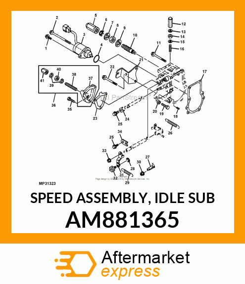 SPEED ASSEMBLY, IDLE SUB AM881365