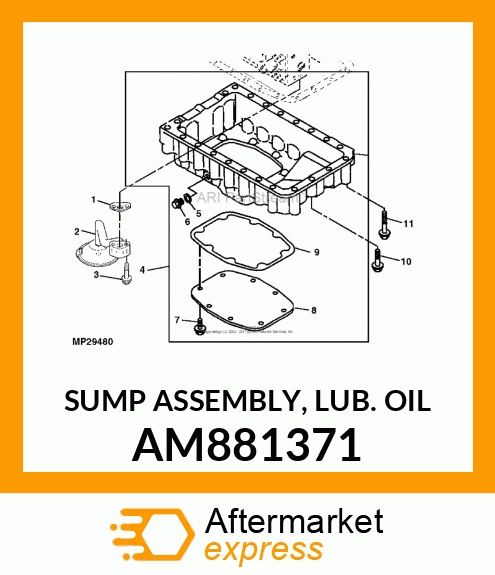 SUMP ASSEMBLY, LUB. OIL AM881371