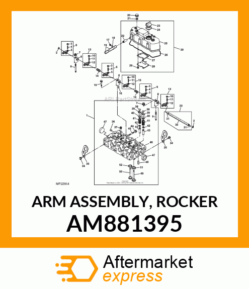 ARM ASSEMBLY, ROCKER AM881395