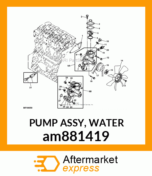 PUMP ASSY, WATER am881419