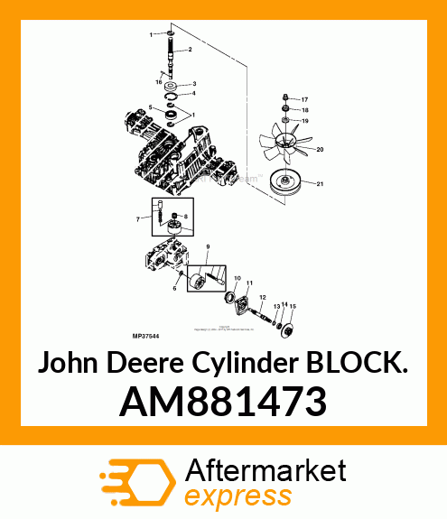 BLOCK ASSEMBLY, CYLINDER AM881473