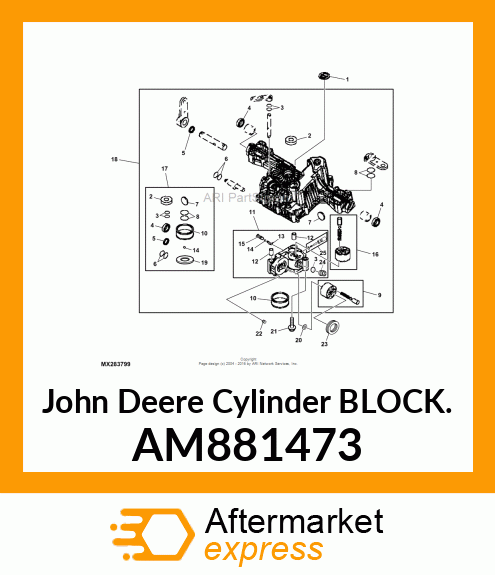 BLOCK ASSEMBLY, CYLINDER AM881473