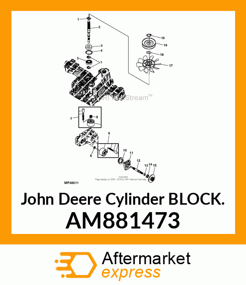 BLOCK ASSEMBLY, CYLINDER AM881473