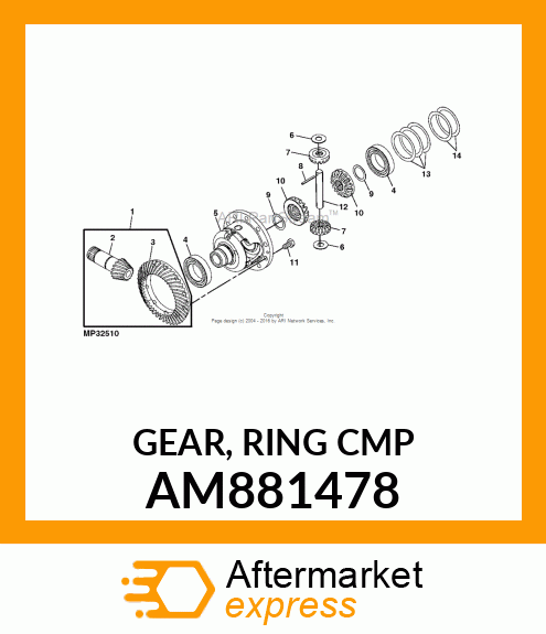 GEAR, RING CMP AM881478