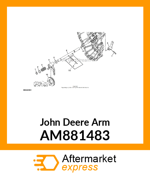 ARM, DIFF. LOCK CMP AM881483