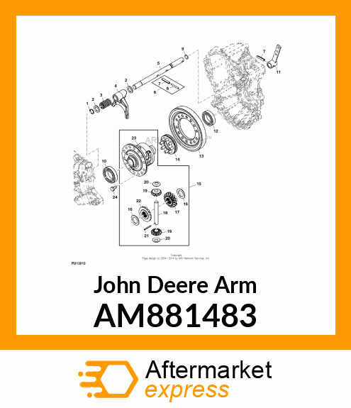 ARM, DIFF. LOCK CMP AM881483