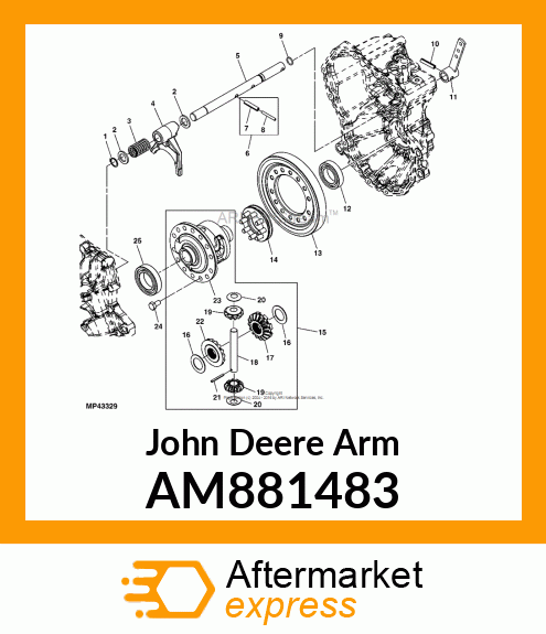 ARM, DIFF. LOCK CMP AM881483