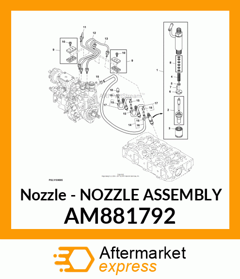 Nozzle - NOZZLE ASSEMBLY AM881792