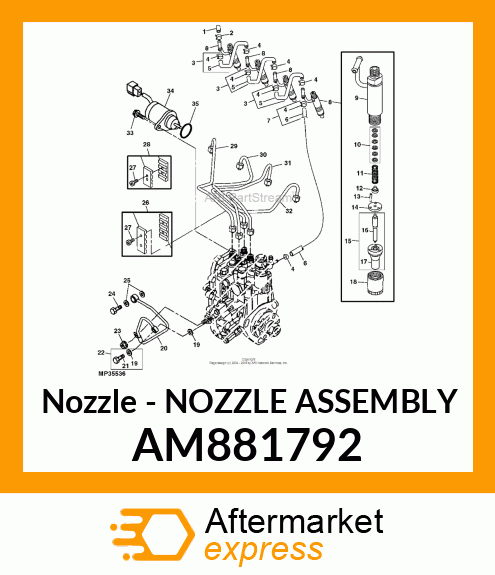 Nozzle - NOZZLE ASSEMBLY AM881792