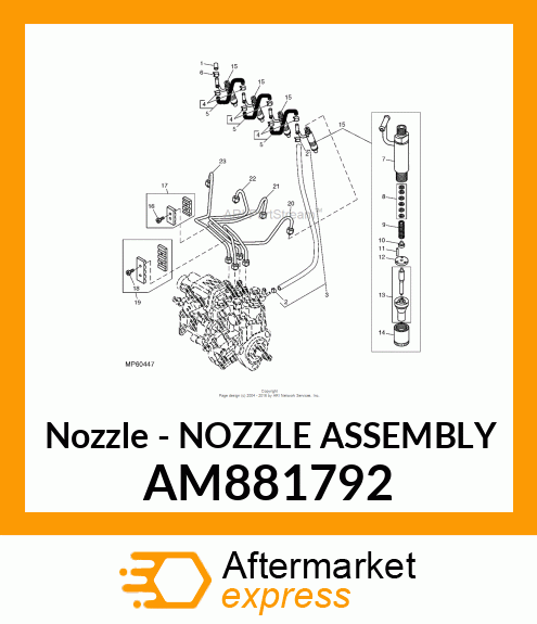 Nozzle - NOZZLE ASSEMBLY AM881792