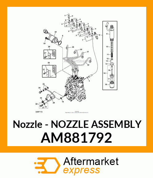 Nozzle - NOZZLE ASSEMBLY AM881792