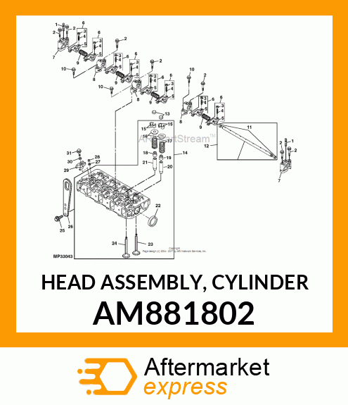 HEAD ASSEMBLY, CYLINDER AM881802